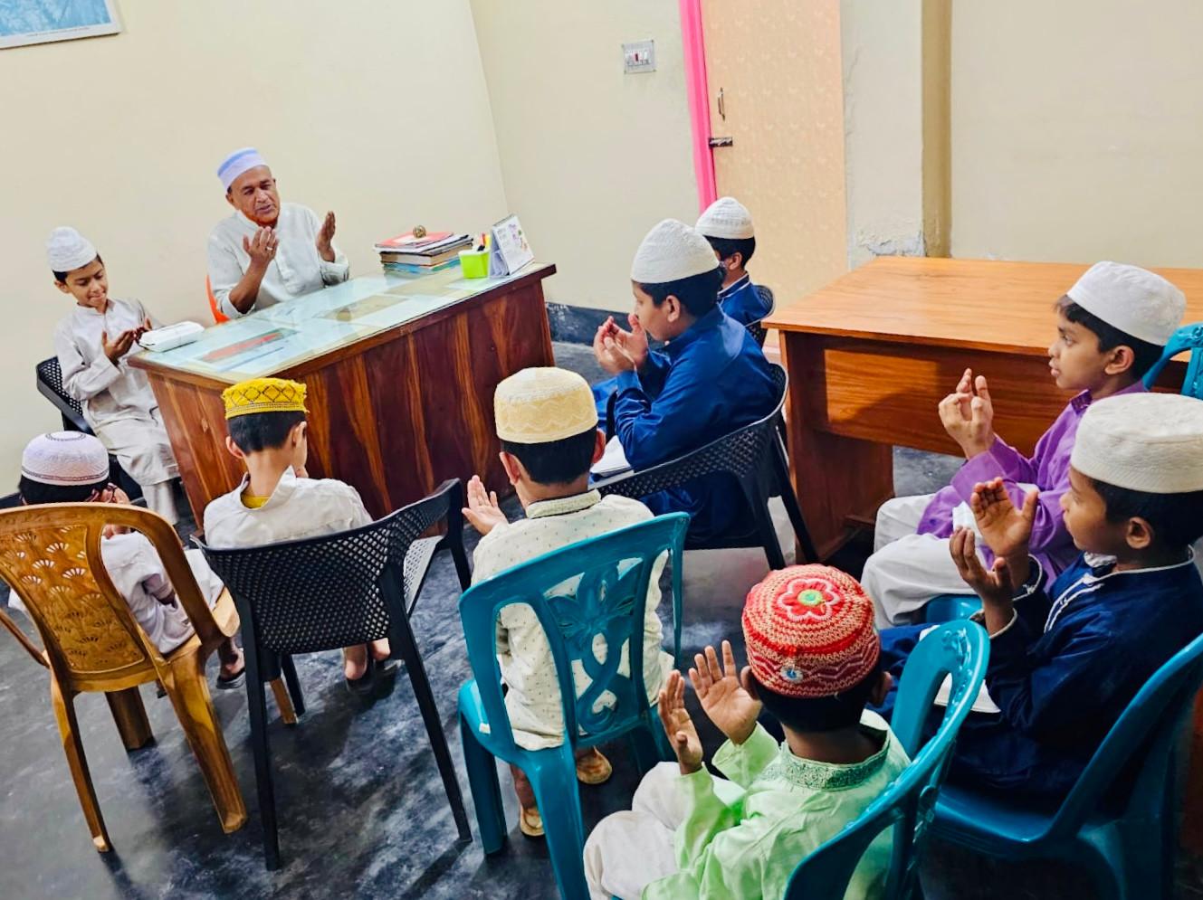 Students at an FDF-supported Quran madrasa